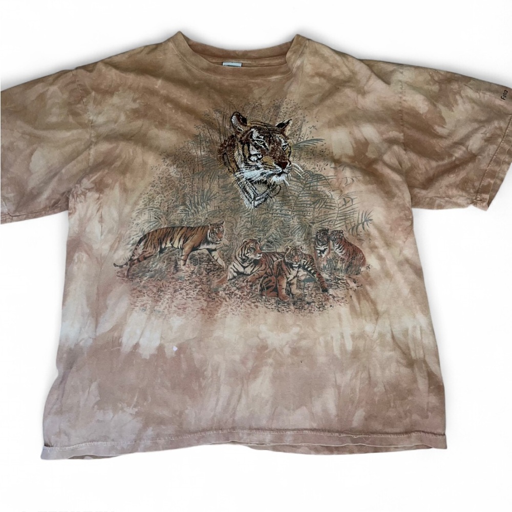 Y2K Vintage 90's Harlequin Tiger Embroidered T-Shirt